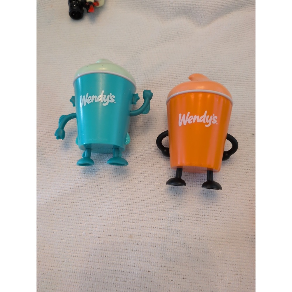 Wendys Frosty Frights Toy Figures Lot of 2 Pumpkin and Sea Monster Halloween